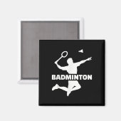 Badminton Player Magnet (Vorderseite/Rückseite)