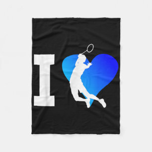 Badminton Player Mens Shuttle Squash Women Fleecedecke