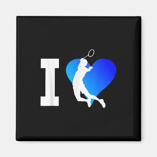 Badminton Player Mens Shuttle Squash Women Magnet (Vorne)