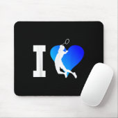 Badminton Player Mens Shuttle Squash Women Mousepad (Mit Mouse)