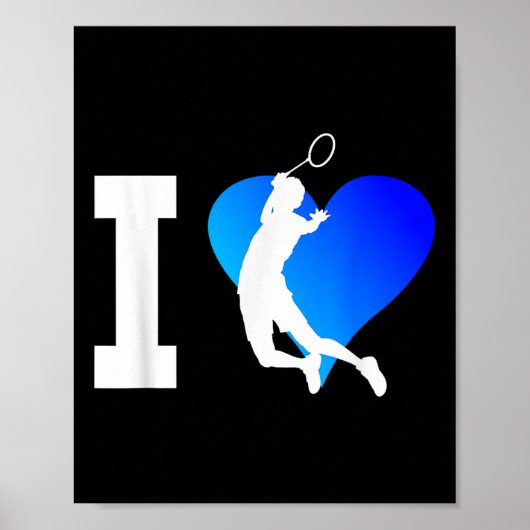 Badminton Player Mens Shuttle Squash Women Poster (Vorne)