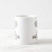Badminton Player mit Minimalistischen Rackets Kaffeetasse (Mittel)