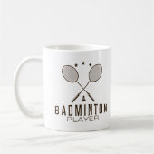 Badminton Player mit Minimalistischen Rackets Kaffeetasse (Links)