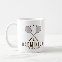 Badminton Player mit Minimalistischen Rackets