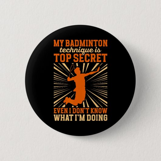 Badminton Player My Badminton-Technik Button (Vorderseite)