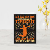 Badminton Player _ My Badminton Technik Karte (Gelbe Blume)