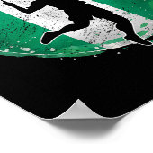 Badminton Player Nigeria Nigerian Flag Nigeria Poster (Ecke)