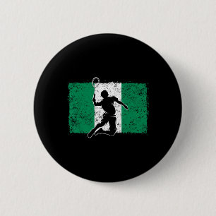 Badminton Player Nigeria nigerianische Flagge Nige Button