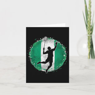 Badminton Player Nigeria nigerianische Flagge Nige Karte