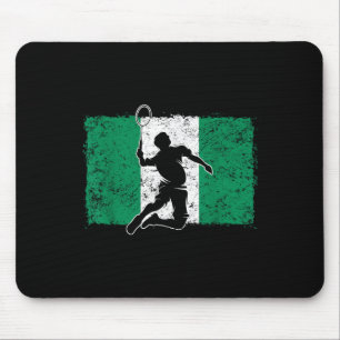 Badminton Player Nigeria nigerianische Flagge Nige Mousepad
