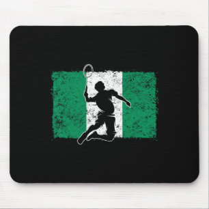 Badminton Player Nigeria nigerianische Flagge Nige Mousepad