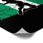 Badminton Player Nigeria nigerianische Flagge Nige Poster (Ecke)