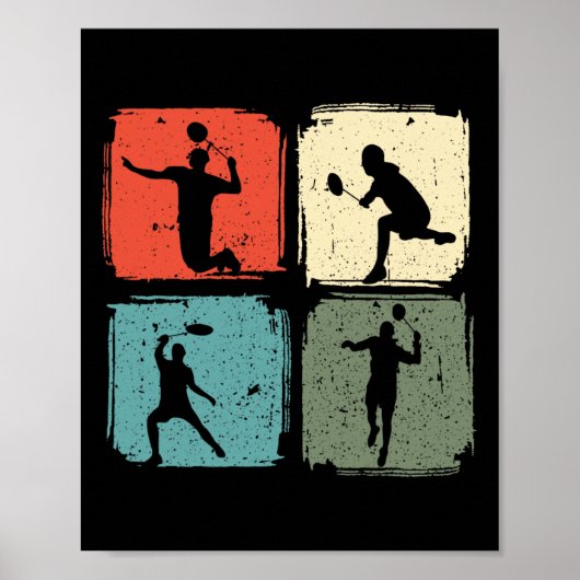 Badminton Player Outfit Badminton Player Shuttle Poster (Vorne)
