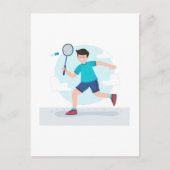 Badminton Player Postkarte (Vorderseite)