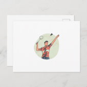 BADMINTON PLAYER POSTKARTE (Vorne/Hinten)