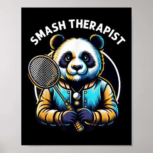 Badminton Player Pun Shuttle Smash Therapist Badmi Poster (Vorne)