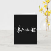 Badminton Player Racket - Heartbeat Ekg Badminton Karte (Gelbe Blume)