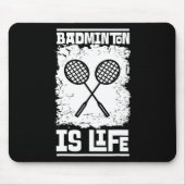 Badminton Player - Racket Shuttle Badminton Mousepad (Vorne)