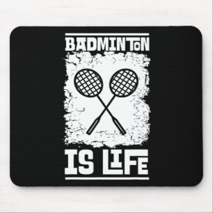 Badminton Player - Racket Shuttle Badminton Mousepad