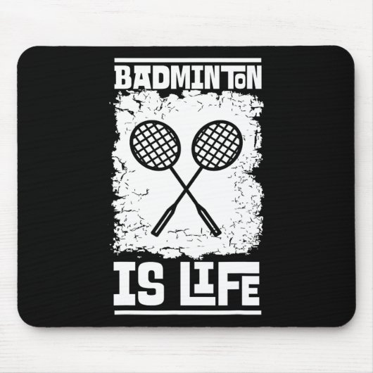 Badminton Player - Racket Shuttle Badminton Mousepad (Vorne)