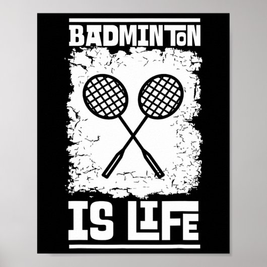 Badminton Player - Racket Shuttle Badminton Poster (Vorne)
