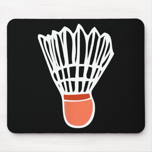Badminton Player Racket Shuttle Illustration Sport Mousepad (Vorne)