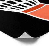 Badminton Player Racket Shuttle Illustration Sport Poster (Ecke)