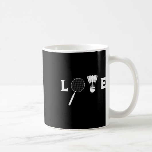 Badminton Player Racket Sports Shuttle Funny Badmi Kaffeetasse (Rechts)