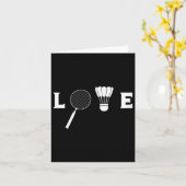 Badminton Player Racket Sports Shuttle Funny Badmi Karte (Gelbe Blume)