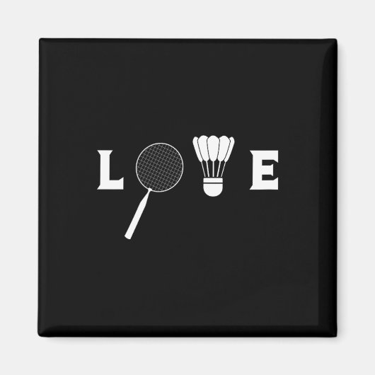 Badminton Player Racket Sports Shuttle Funny Badmi Magnet (Vorne)