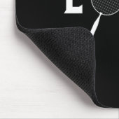 Badminton Player Racket Sports Shuttle Funny Badmi Mousepad (Ecke)
