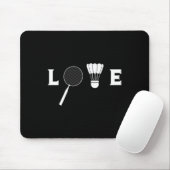Badminton Player Racket Sports Shuttle Funny Badmi Mousepad (Mit Mouse)