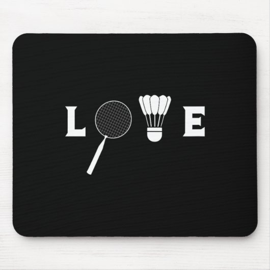 Badminton Player Racket Sports Shuttle Funny Badmi Mousepad (Vorne)