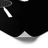 Badminton Player Racket Sports Shuttle Funny Badmi Poster (Ecke)