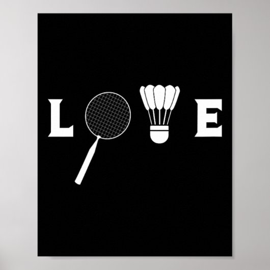 Badminton Player Racket Sports Shuttle Funny Badmi Poster (Vorne)