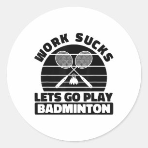 Badminton Player Racket - Team Court Racquet Shutt Runder Aufkleber