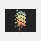 Badminton Player - Retro Badminton Geschenkidee Fleecedecke (Vorderseite (Horizontal))