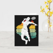 Badminton Player Retro Badminton Team Shuttle Play Karte (Gelbe Blume)