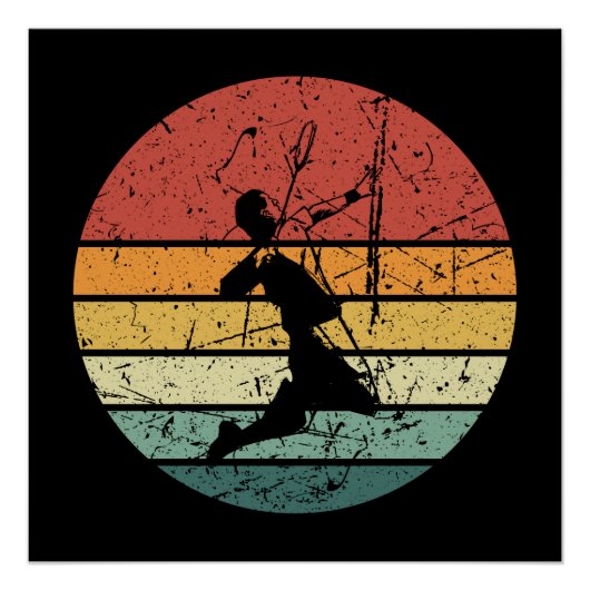 Badminton Player Retro Vintag Poster (Vorderseite)