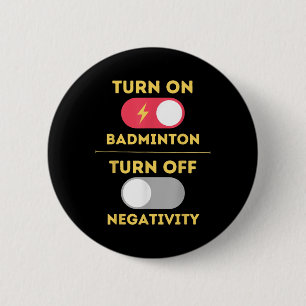 Badminton Player Schalten Sie das Spiel ein und sc Button