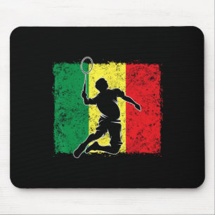 Badminton Player Senegalesische Flagge Senegal 1 Mousepad