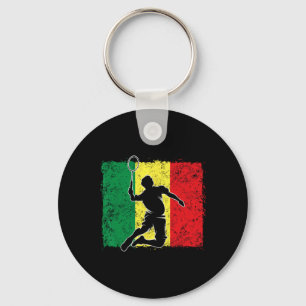 Badminton Player Senegalesische Flagge Senegal 1 Schlüsselanhänger