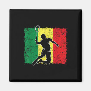 Badminton Player Senegalesische Flagge Senegal Magnet