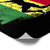 Badminton Player Senegalesische Flagge Senegal Poster (Ecke)