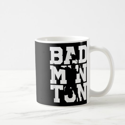 Badminton Player Shot Racket Shuttle Game Athlete  Kaffeetasse (Rechts)