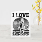 Badminton Player Shuttle 1 Karte (Gelbe Blume)