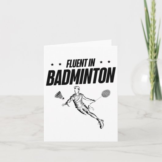 Badminton Player Shuttle 2 Karte (Vorderseite)