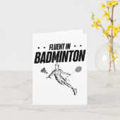 Badminton Player Shuttle 2 Karte (Gelbe Blume)