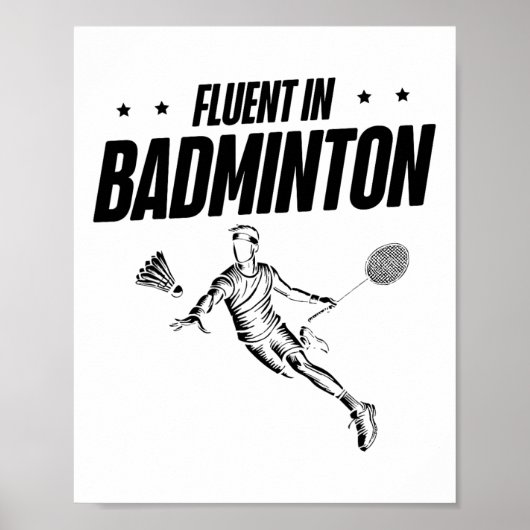 Badminton Player Shuttle 2 Poster (Vorne)