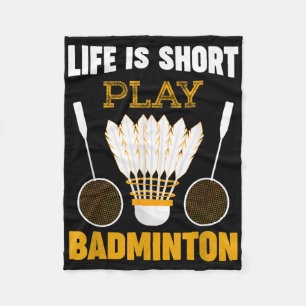 Badminton Player Shuttle Badminton Lover Fleecedecke